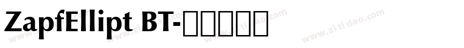 ZapfEllipt BT字体转换
